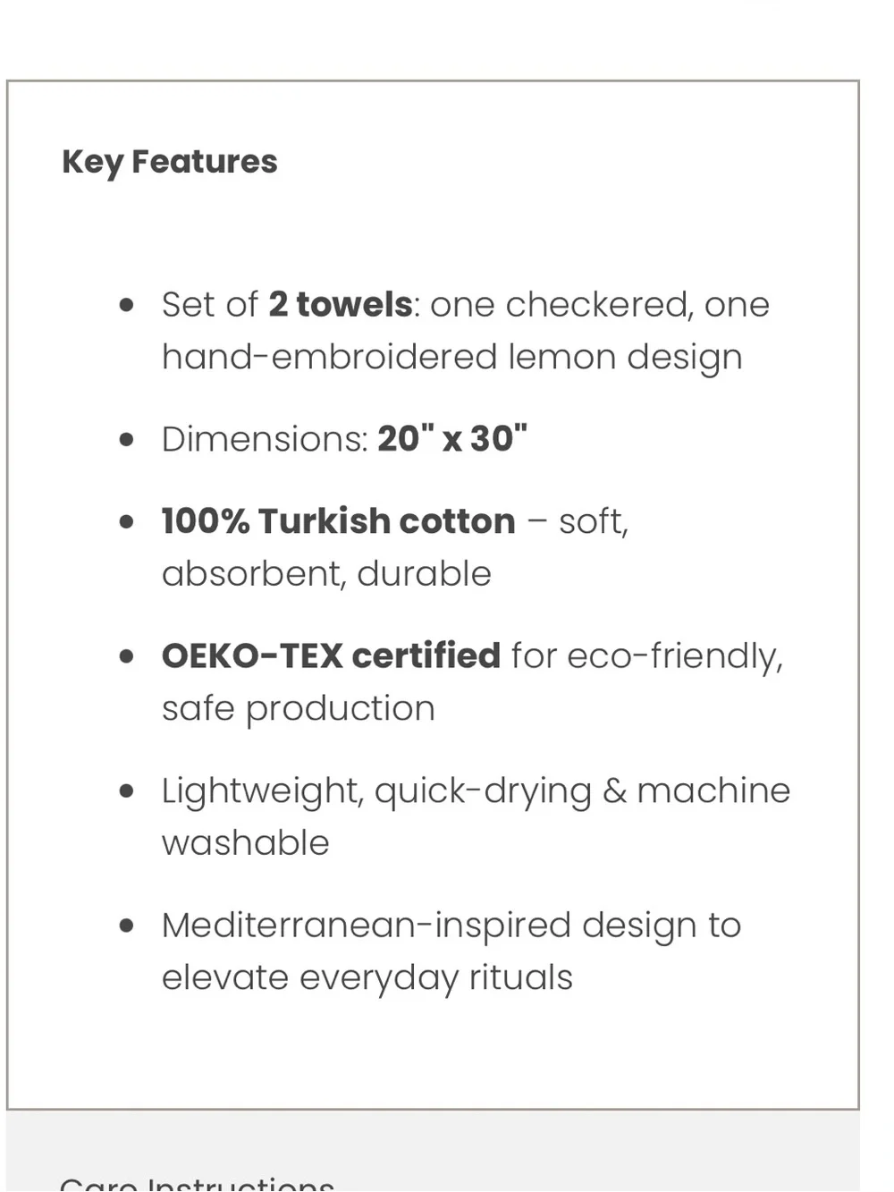 Olive & Loom LEMON HAND-STITCHED TEA TOWEL SET